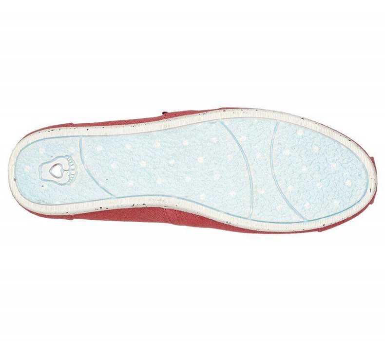 Dámské Mokasíny Skechers BOBS Plush - Nature's Kiss Červené | MIHYXVJ-46