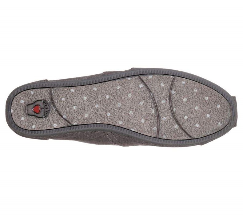 Dámské Mokasíny Skechers BOBS Plush - Peace and Love Tmavě Šedé | KCMGQTS-80