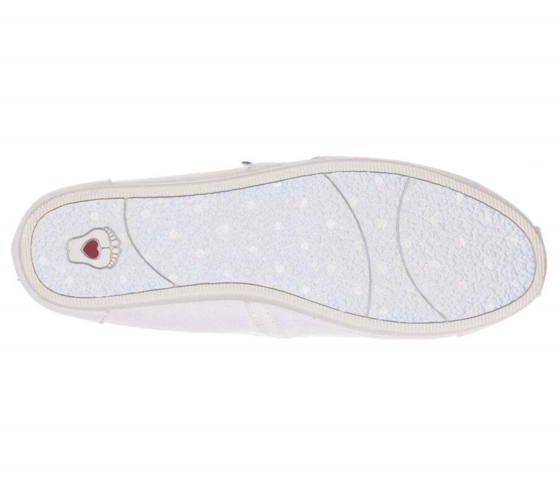 Dámské Mokasíny Skechers BOBS Plush - Peace and Love Bílé | OQEKCML-56