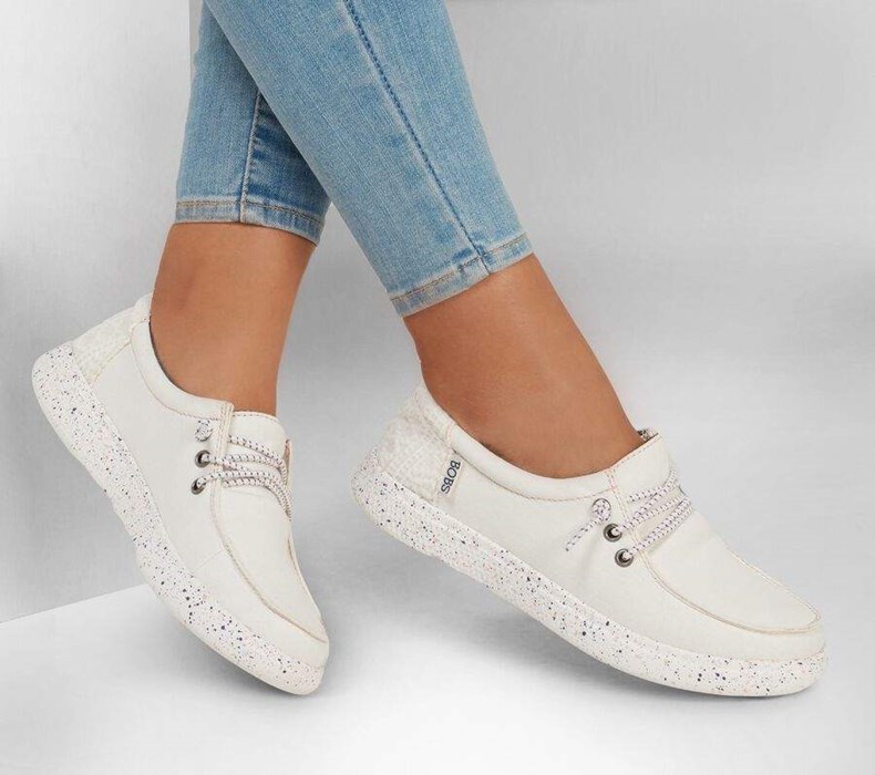 Dámské Mokasíny Skechers BOBS Skipper - Major Dreams Bílé | CPSJURK-97