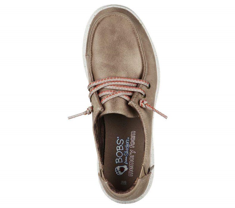 Dámské Mokasíny Skechers BOBS Skipper - Sandbar Social Šedé Hnědé | CSPYUAM-48