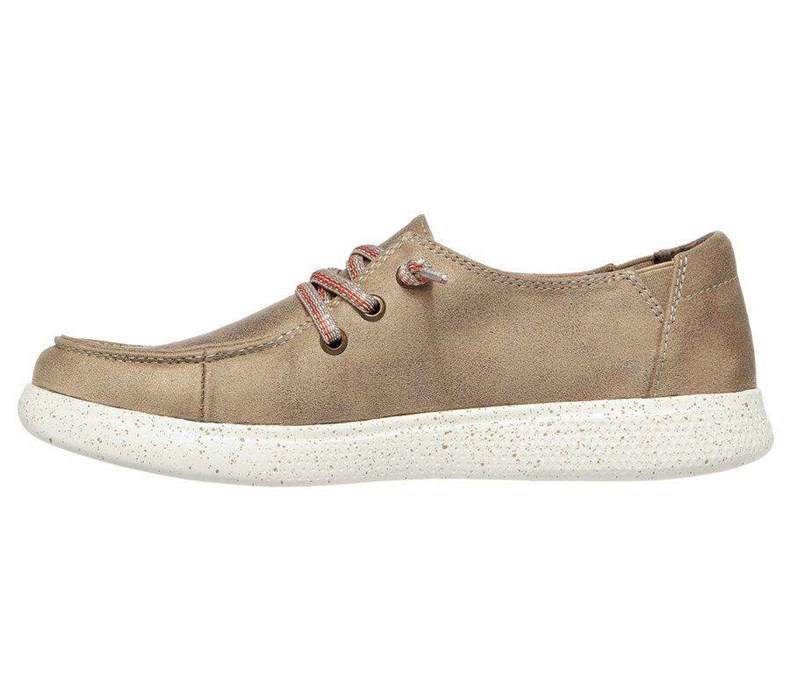 Dámské Mokasíny Skechers BOBS Skipper - Sandbar Social Šedé Hnědé | CSPYUAM-48