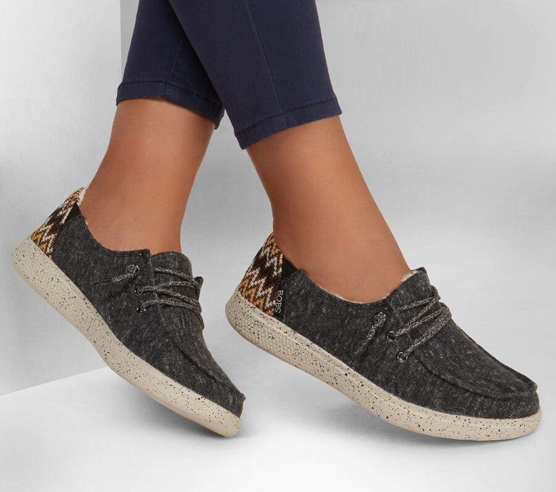 Dámské Mokasíny Skechers BOBS Skipper - Cozyville Šedé | GQPFAWS-45