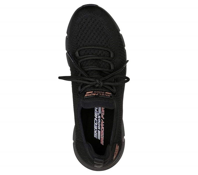 Dámské Mokasíny Skechers BOBS Sportovní B Flex - Color Connect Černé | GHBFAEK-18