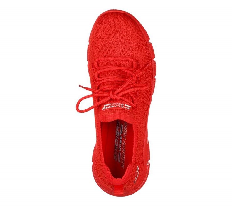 Dámské Mokasíny Skechers BOBS Sportovní B Flex - Color Connect Červené | JVFBZSH-25