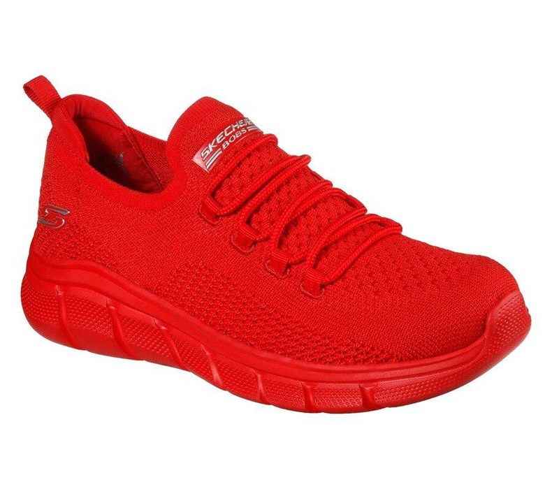 Dámské Mokasíny Skechers BOBS Sportovní B Flex - Color Connect Červené | JVFBZSH-25