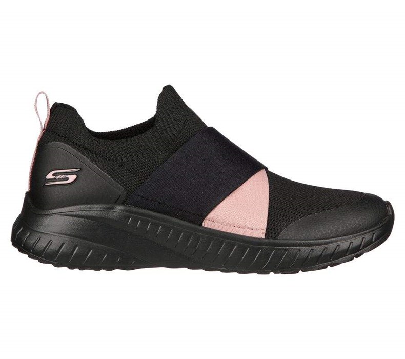 Dámské Mokasíny Skechers BOBS Squad Chaos - Cross Roadz Černé | QHECXSF-61