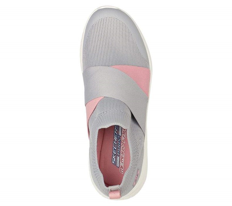 Dámské Mokasíny Skechers BOBS Squad Chaos - Cross Roadz Šedé | WMLAYJV-78