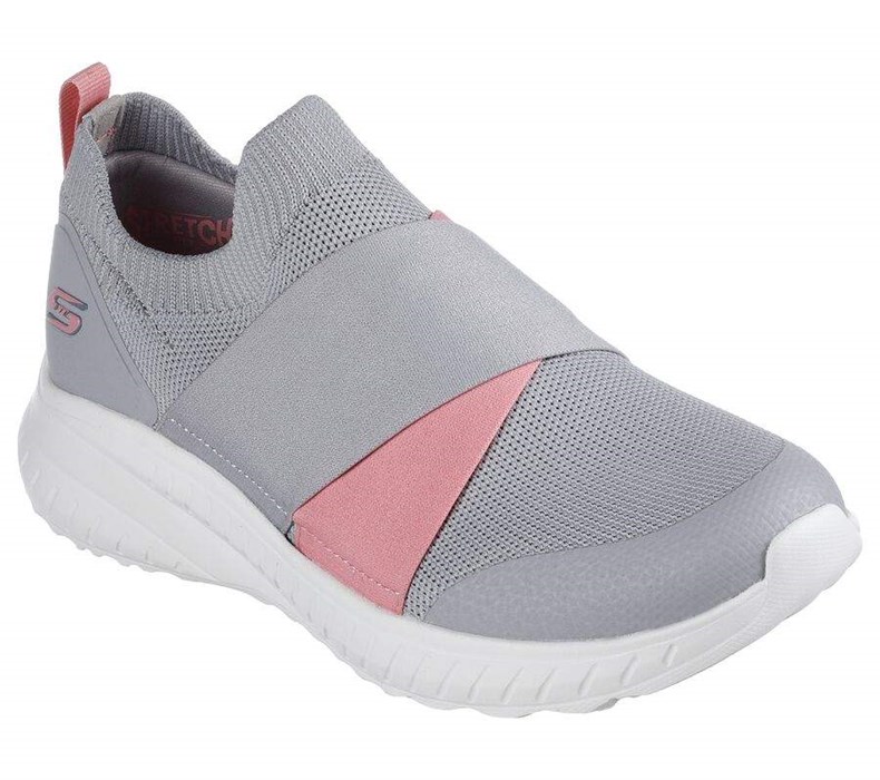 Dámské Mokasíny Skechers BOBS Squad Chaos - Cross Roadz Šedé | WMLAYJV-78