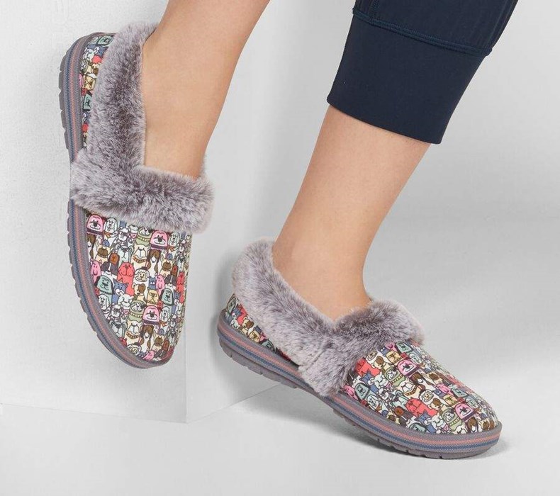 Dámské Mokasíny Skechers BOBS Too Cozy - Snuggle Rovers Šedé Viacfarebný | APYENGW-14