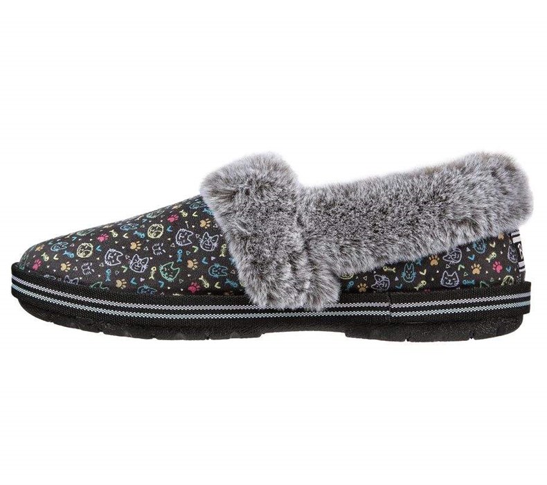 Dámské Mokasíny Skechers BOBS Too Cozy - Blizzard Bits Černé Viacfarebný | EDBQGJA-36