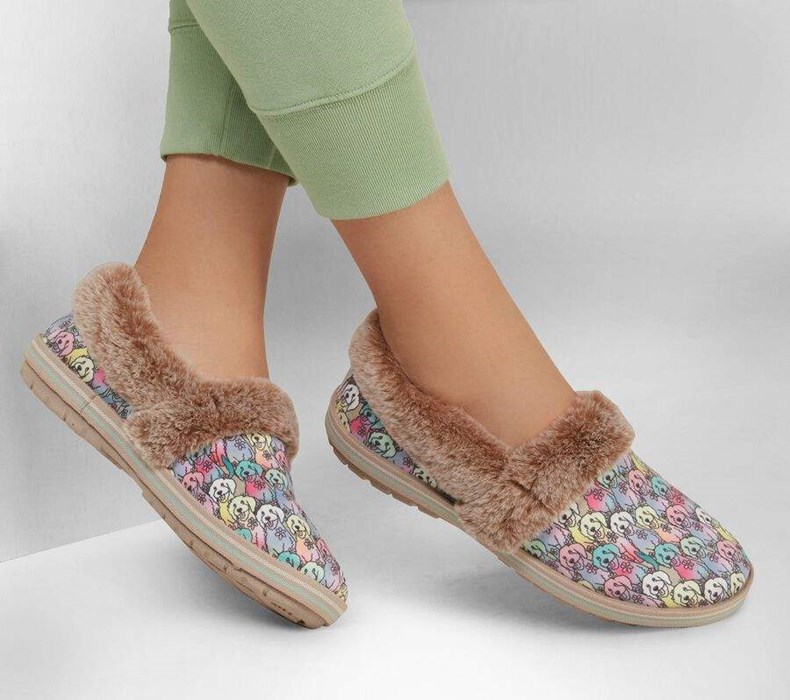 Dámské Mokasíny Skechers BOBS Too Cozy - Zimní Howl Béžový Viacfarebný | OAJHYNC-25