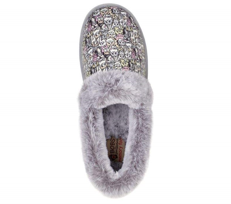 Dámské Mokasíny Skechers BOBS Too Cozy - Purrfect Storm Šedé Viacfarebný | TIUHJPC-57