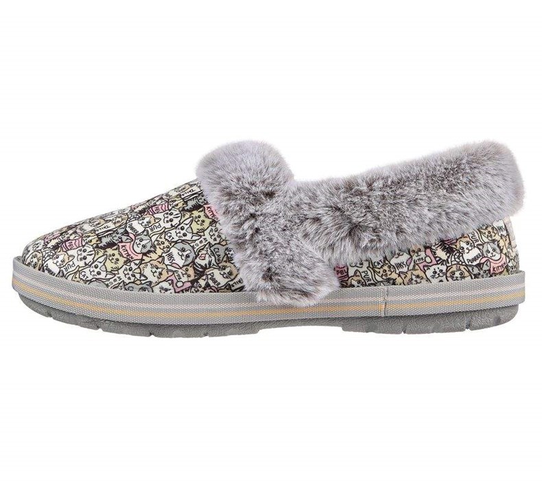 Dámské Mokasíny Skechers BOBS Too Cozy - Purrfect Storm Šedé Viacfarebný | TIUHJPC-57