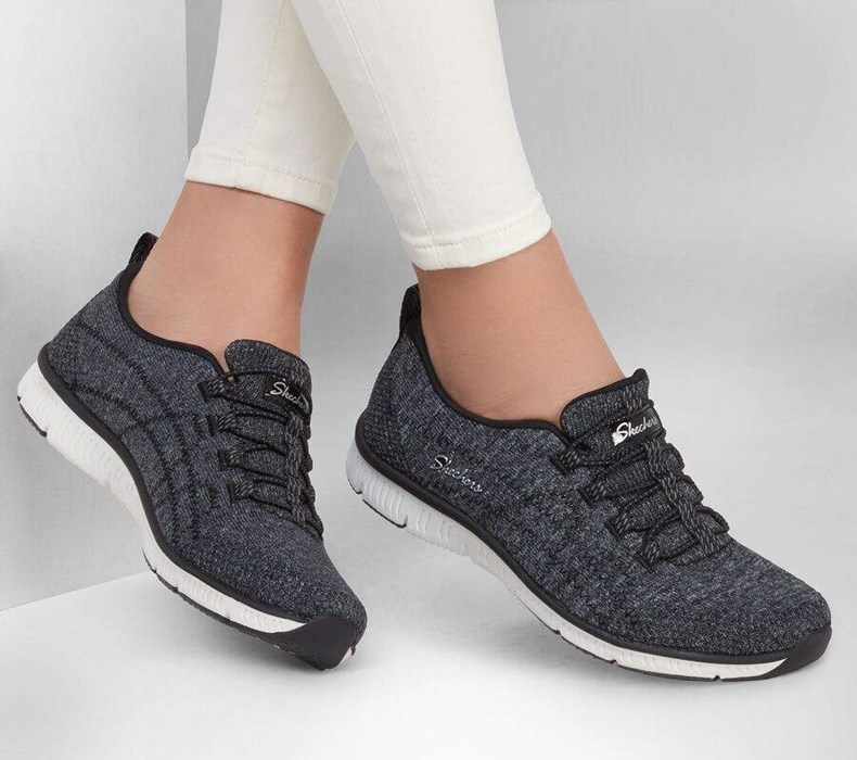 Dámské Mokasíny Skechers Be-Cool - Mood Boost Černé Bílé | DOUELSJ-59