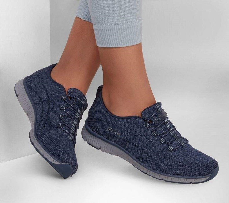 Dámské Mokasíny Skechers Be-Cool - Mood Boost Tmavě Blankyt | LKNHZJR-81