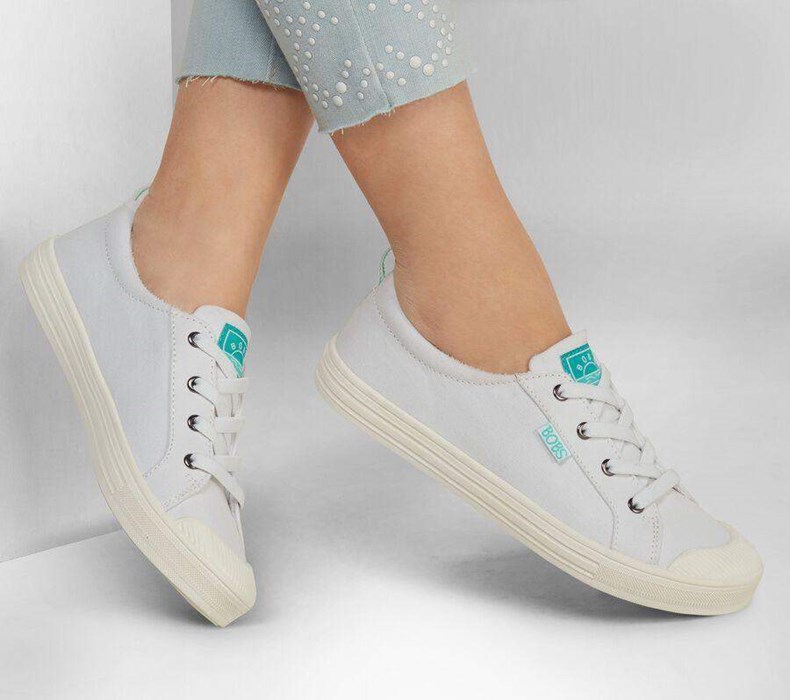 Dámské Mokasíny Skechers Bobs B Cool - Dainty Daisy Bílé | XLPWUVA-79