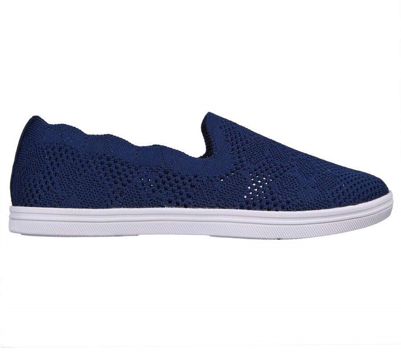 Dámské Mokasíny Skechers Cleo Cup - Flower Winds Tmavě Blankyt | HEYXDZT-49