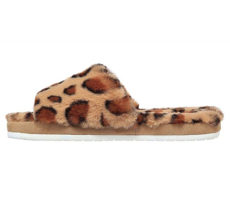 Dámské Mokasíny Skechers Cozy Pantofle - Wild Night Hnědé | IFZBKSL-45