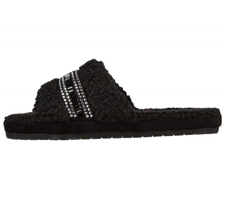 Dámské Mokasíny Skechers Cozy Pantofle - Bling It! Černé | IXPKRFH-75