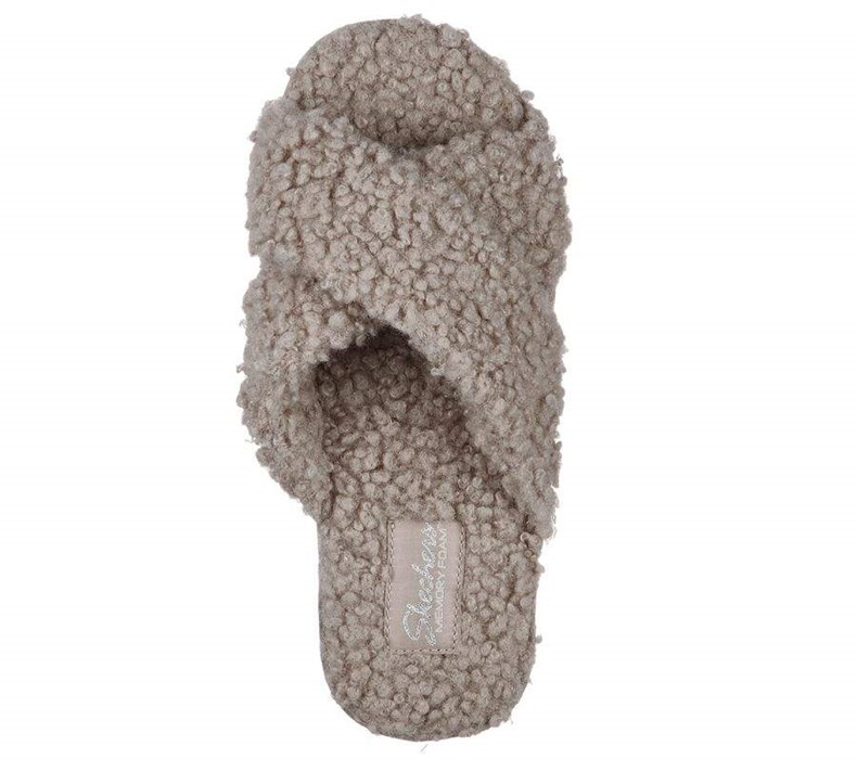 Dámské Mokasíny Skechers Cozy Pantofle Šedé Hnědé | URYXOMG-21