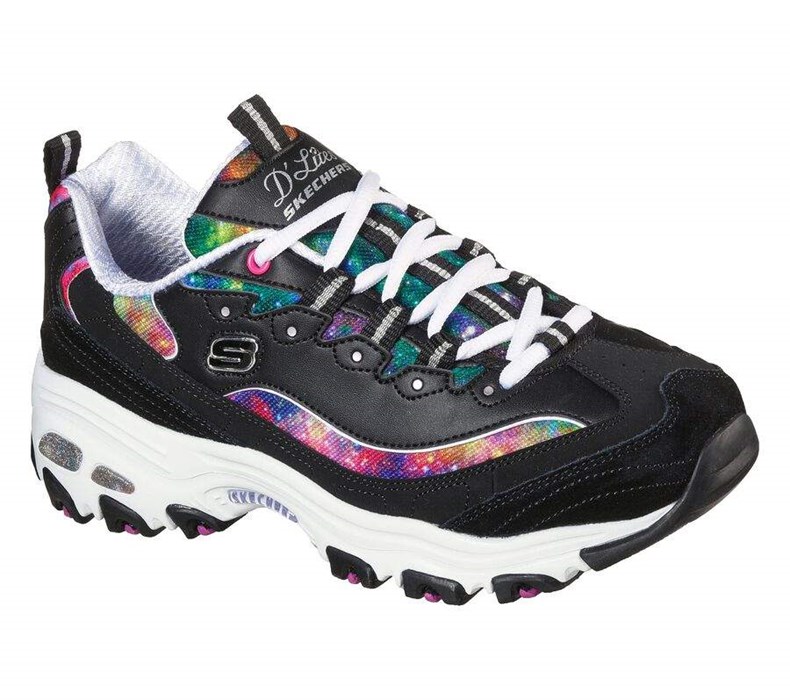 Dámské Mokasíny Skechers D\'Lites - Galaxy Fantasy Černé Viacfarebný | BVCXNPD-07