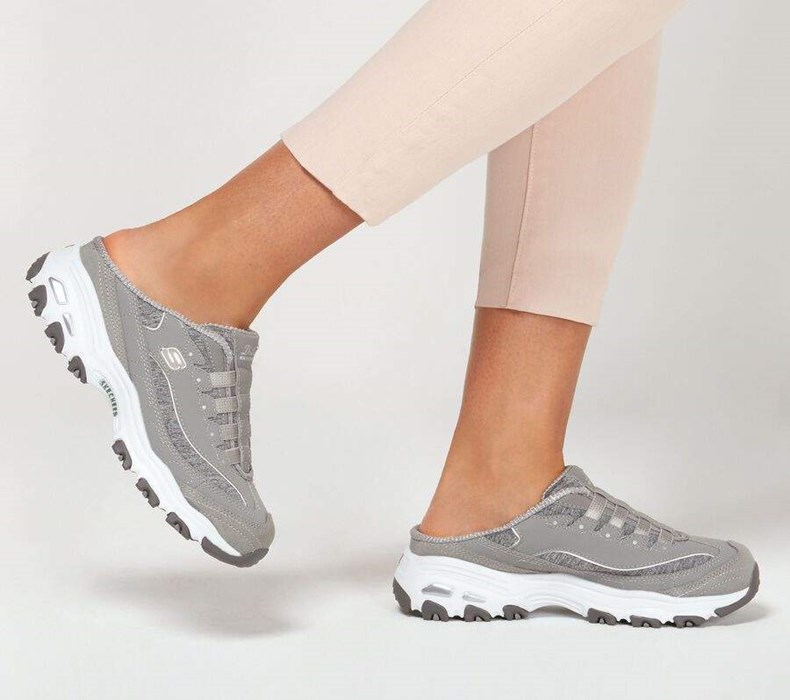 Dámské Mokasíny Skechers D'lites - Resilient Šedé Bílé | WASQKJB-71