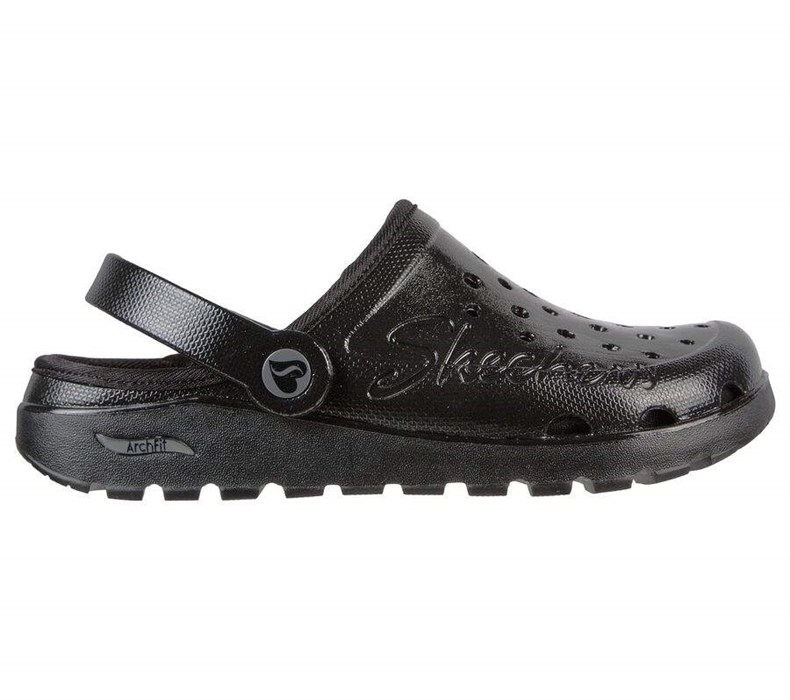 Dámské Mokasíny Skechers Foamies: Arch Fit Podšité Footsteps - Cozy Up Černé | NPLAGFD-54