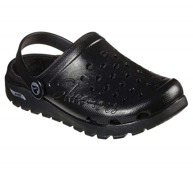 Dámské Mokasíny Skechers Foamies: Arch Fit Podšité Footsteps - Cozy Up Černé | NPLAGFD-54