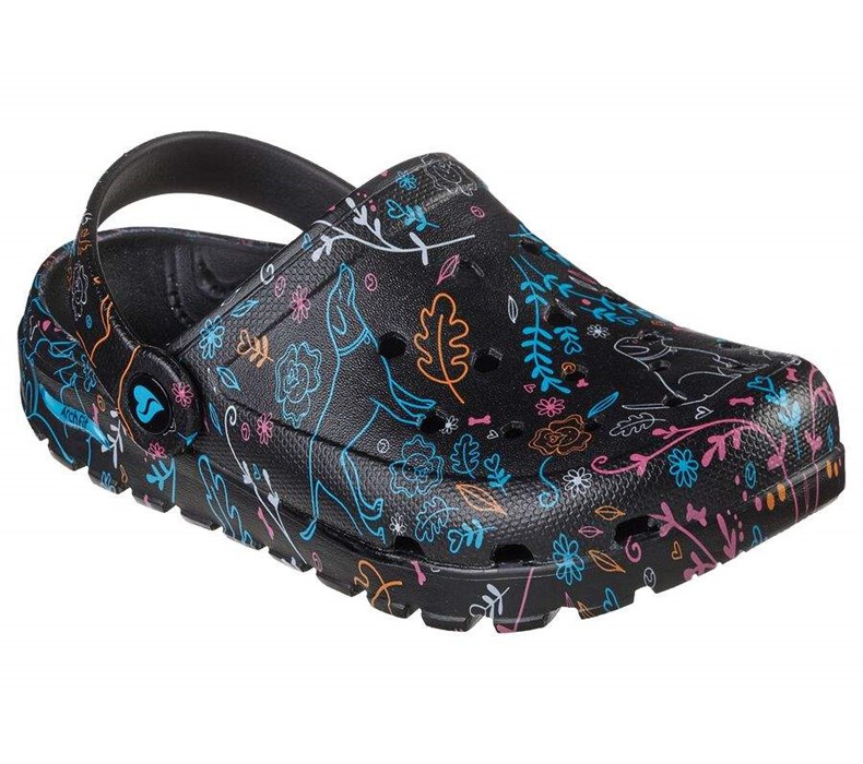 Dámské Mokasíny Skechers Foamies: Arch Fit Footsteps - Flower Pups Černé Viacfarebný | SZRXAHE-94