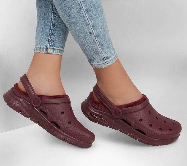 Dámské Mokasíny Skechers Foamies: Arch Fit Podšité - Cozy Gal Vínové | UCEGVRD-97