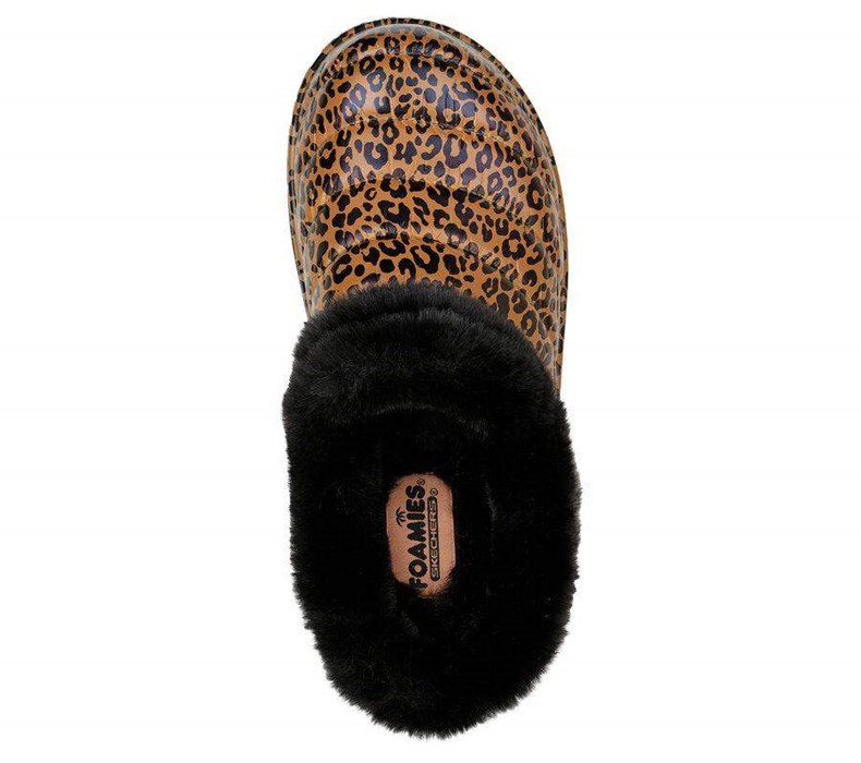 Dámské Mokasíny Skechers Foamies: Cozy Camper Podšité - Snow Leopard Černé Viacfarebný | NMCQHID-97