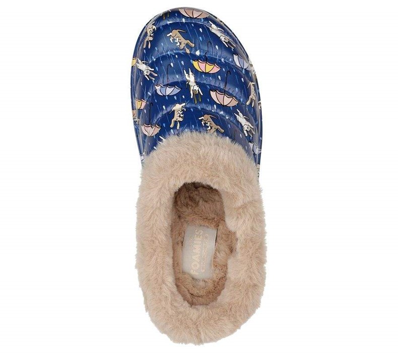 Dámské Mokasíny Skechers Foamies: Cozy Camper Podšité - Fur Life Tmavě Blankyt Viacfarebný | ZWGPIJD-54