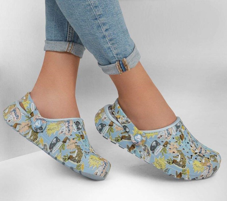 Dámské Mokasíny Skechers Foamies: Footsteps Podšité - Witty Kitty Blankyt Viacfarebný | QSRMAOZ-50