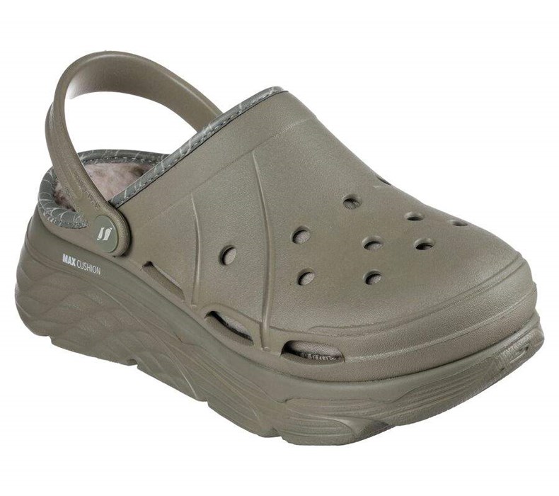 Dámské Mokasíny Skechers Foamies: Max Cushioning Podšité - Whirlwind Olivy Zelené | PMLYODG-74