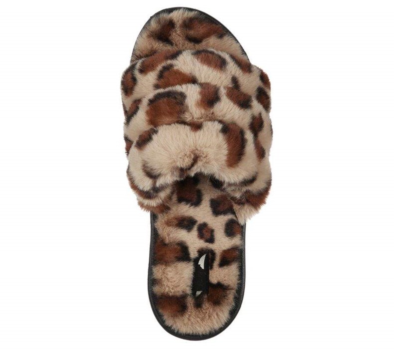 Dámské Mokasíny Skechers GO Lounge: Arch Fit Lounge - Furrreal Leopard | FQKOAHU-84