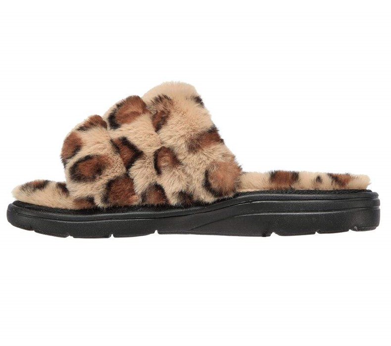 Dámské Mokasíny Skechers GO Lounge: Arch Fit Lounge - Furrreal Leopard | FQKOAHU-84