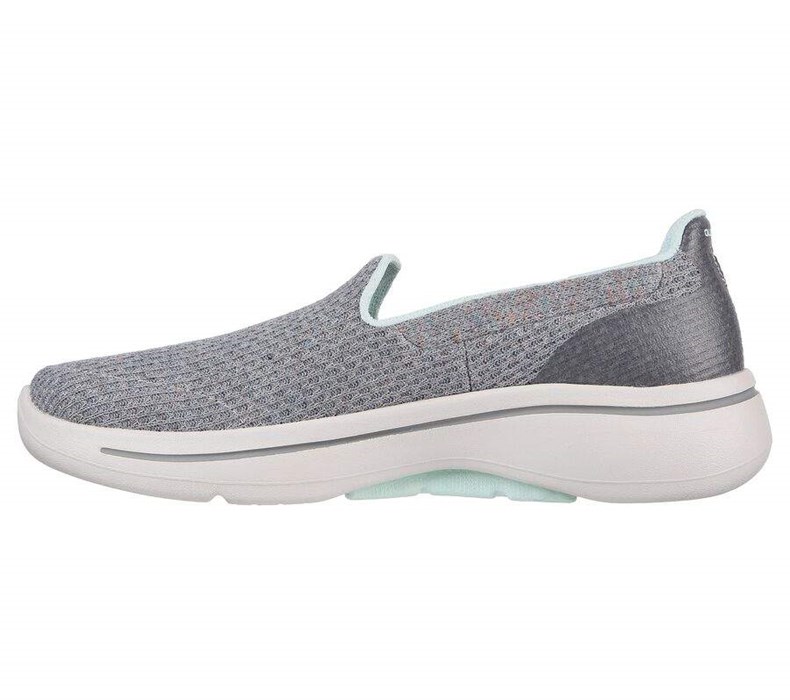 Dámské Mokasíny Skechers GO WALK Arch Fit - Our Earth Šedé Světle Tyrkysové | BAJYLHV-85