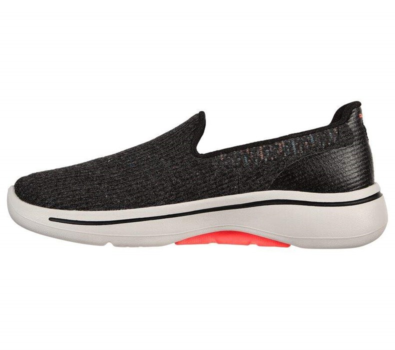 Dámské Mokasíny Skechers GO WALK Arch Fit - Our Earth Černé Růžové | EVGCKON-67