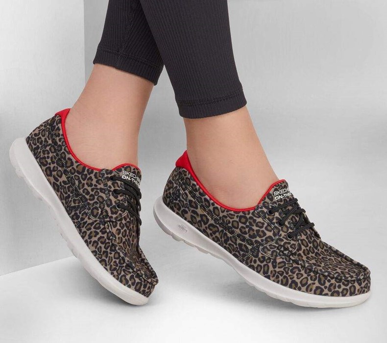 Dámské Mokasíny Skechers GO WALK Lite - So Purrty Leopard | EOMIZXU-27