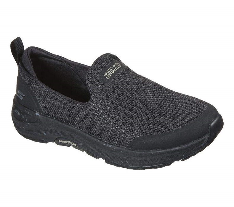 Dámské Mokasíny Skechers GO WALK Outdoorové - Fun Trailové Černé | MYIQPOE-98