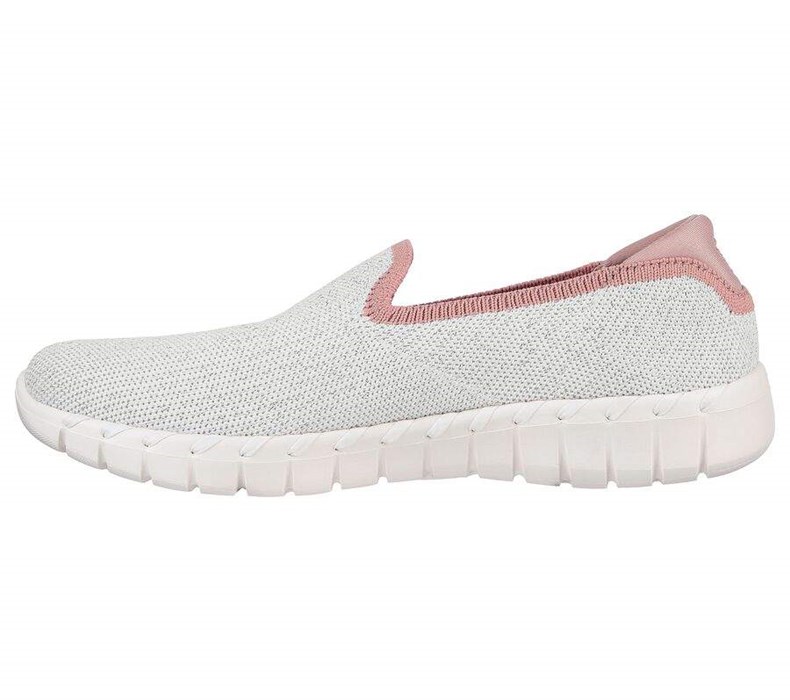 Dámské Mokasíny Skechers GO WALK Smart 2 - Light Glimmer Bílé Růžové | NVROBFM-56