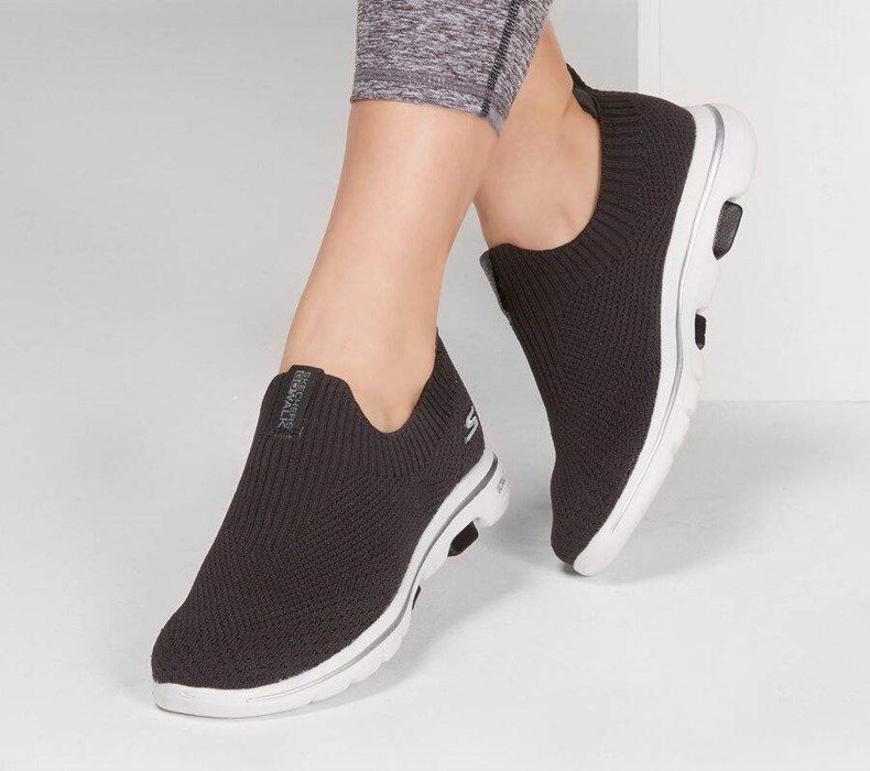 Dámské Mokasíny Skechers GOwalk 5 - Trendy Černé Bílé | EMYZNGW-45