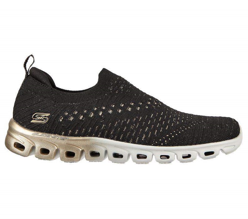 Dámské Mokasíny Skechers Glide-Step - Glamour Černé Zlaté | IYOPBXR-35