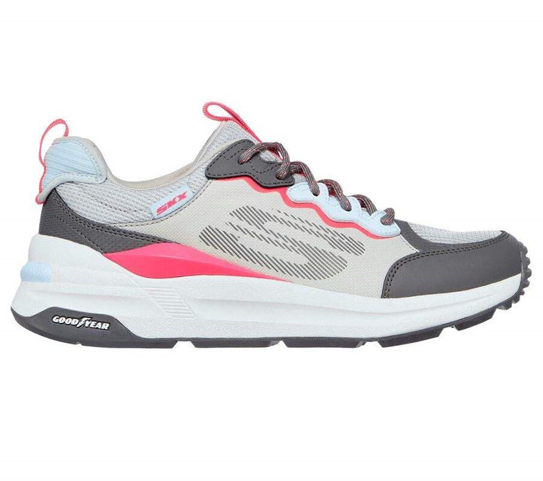 Dámské Mokasíny Skechers Global Jogger - Fresh Strike Šedé Růžové | YATRNJI-59