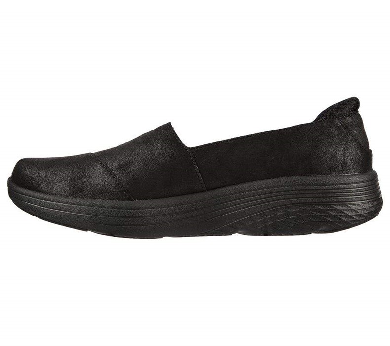 Dámské Mokasíny Skechers Max Cushioning Lite - Cozy Up Černé | FJANQSM-74