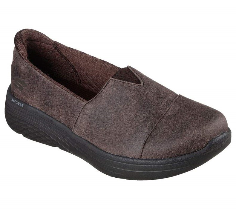 Dámské Mokasíny Skechers Max Cushioning Lite - Cozy Up Hnědé | IVMNXZH-43