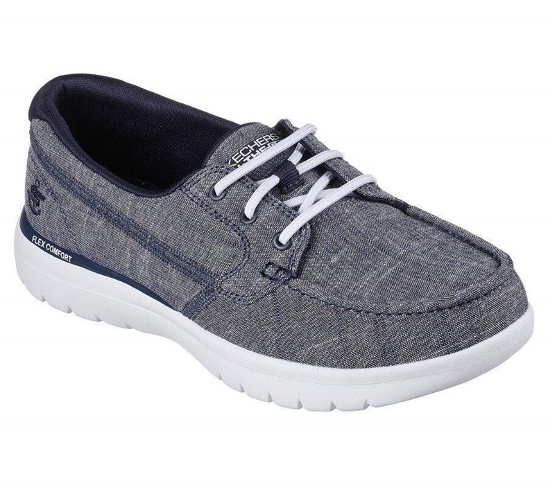 Dámské Mokasíny Skechers On the GO Flex - Ashore Tmavě Blankyt | YJXFVEK-73