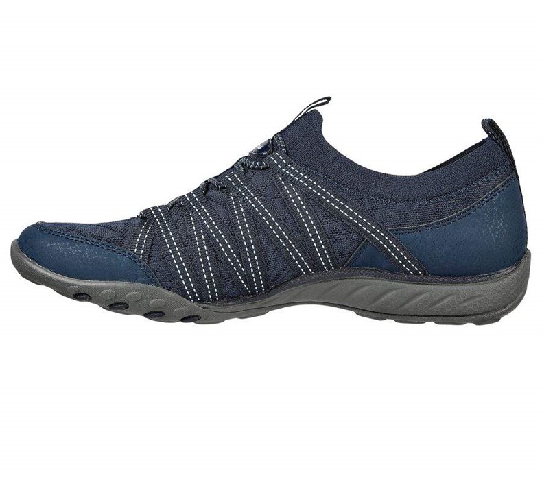 Dámské Mokasíny Skechers Relaxed Fit: Breathe-Easy - First Light Tmavě Blankyt | MFPKNLG-25