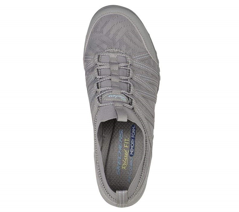 Dámské Mokasíny Skechers Relaxed Fit: Breathe-Easy - First Light Šedé | TODXKMH-27